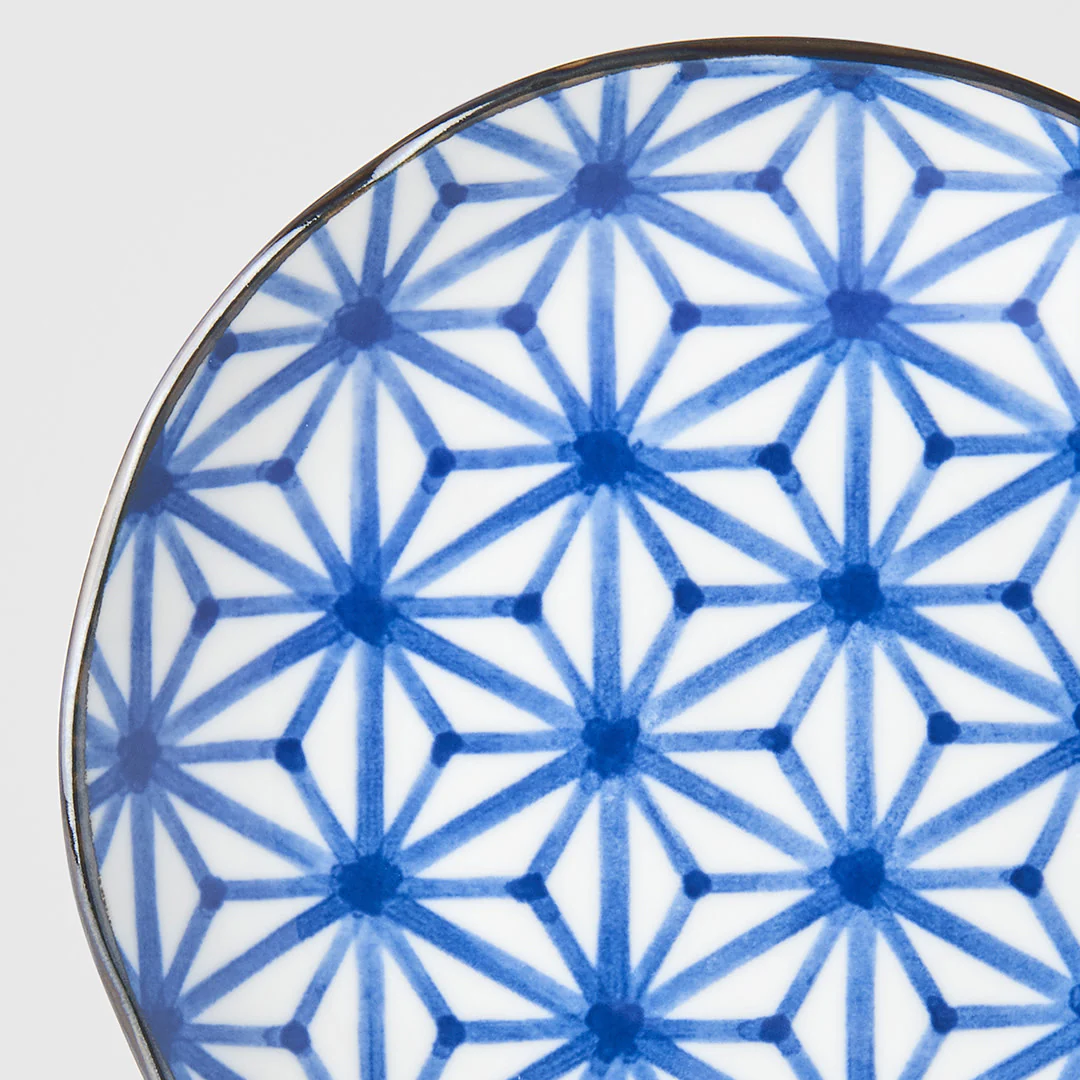 Indigo Starburst Ikat plate 16cm - Image 3