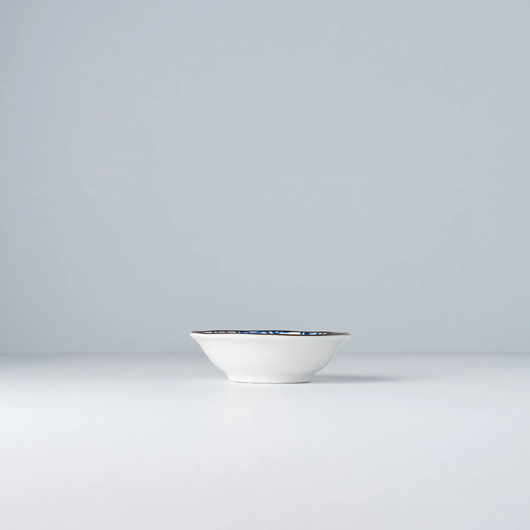 Indigo Petal Crest Ikat Sauce Dish 11cm - Image 6
