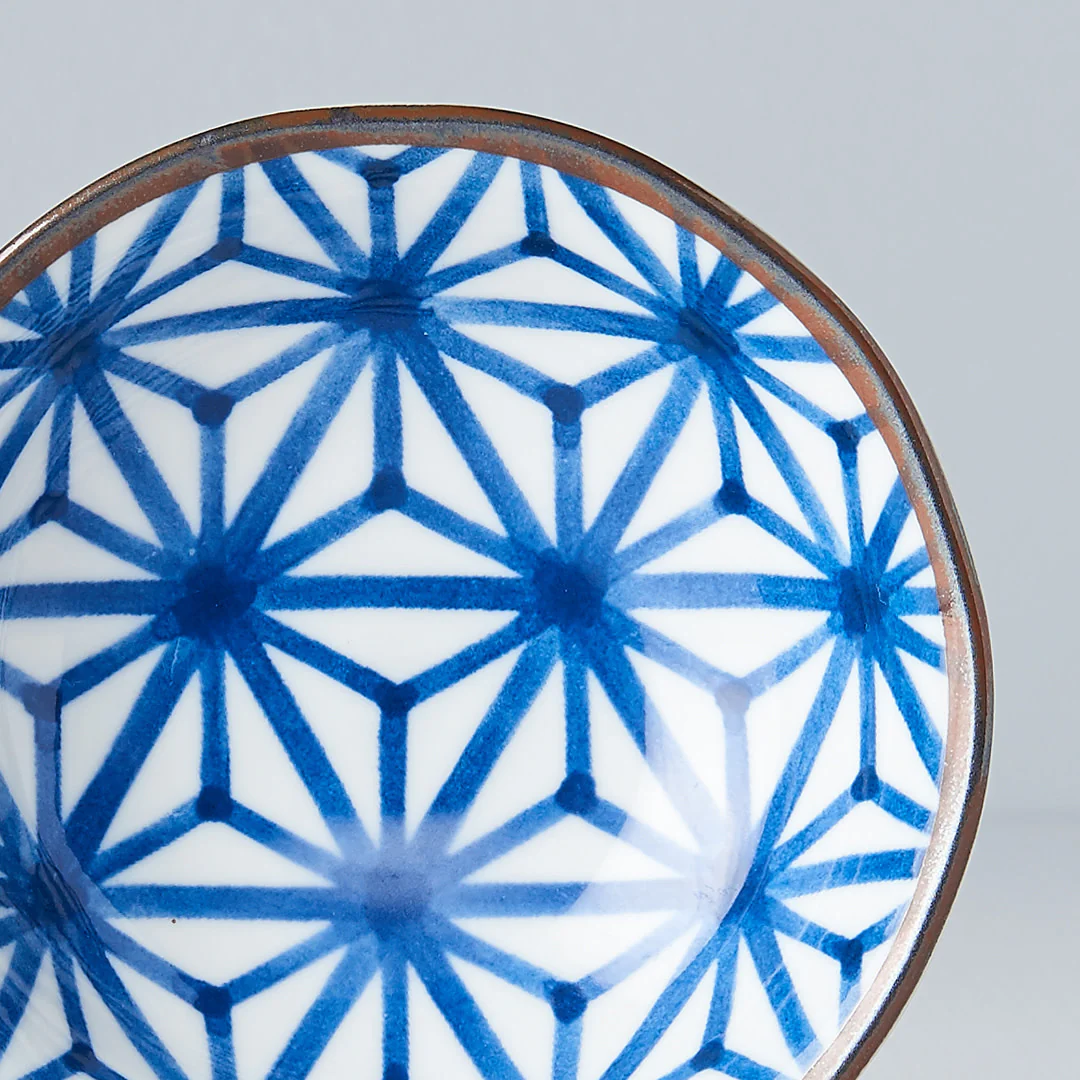 Indigo Starburst Ikat sauce dish 11cm - Image 3