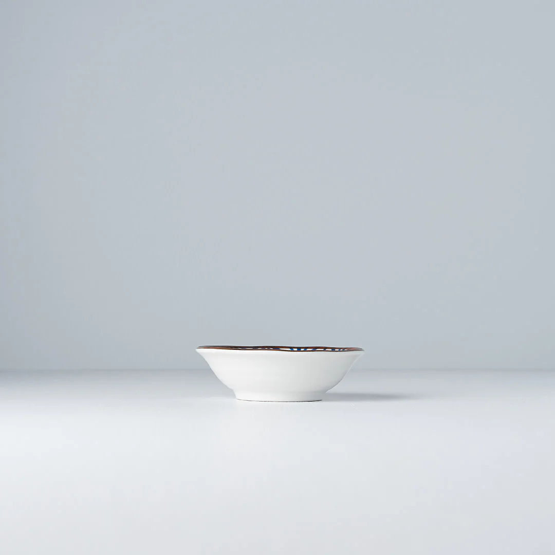 Indigo Starburst Ikat sauce dish 11cm - Image 4