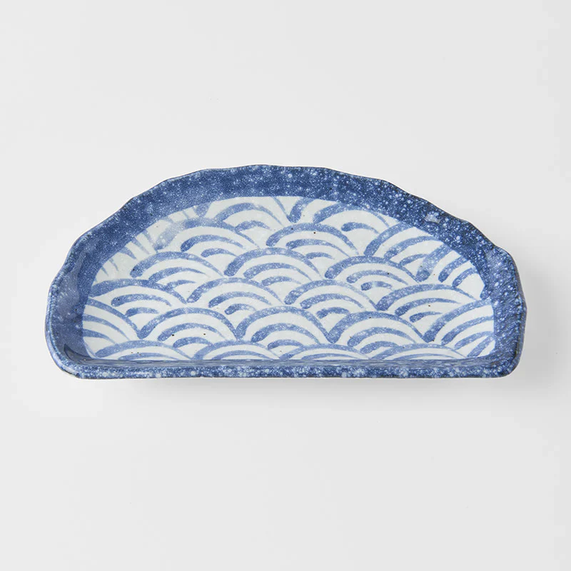 Indigo Wave Tempura Plate 21cm