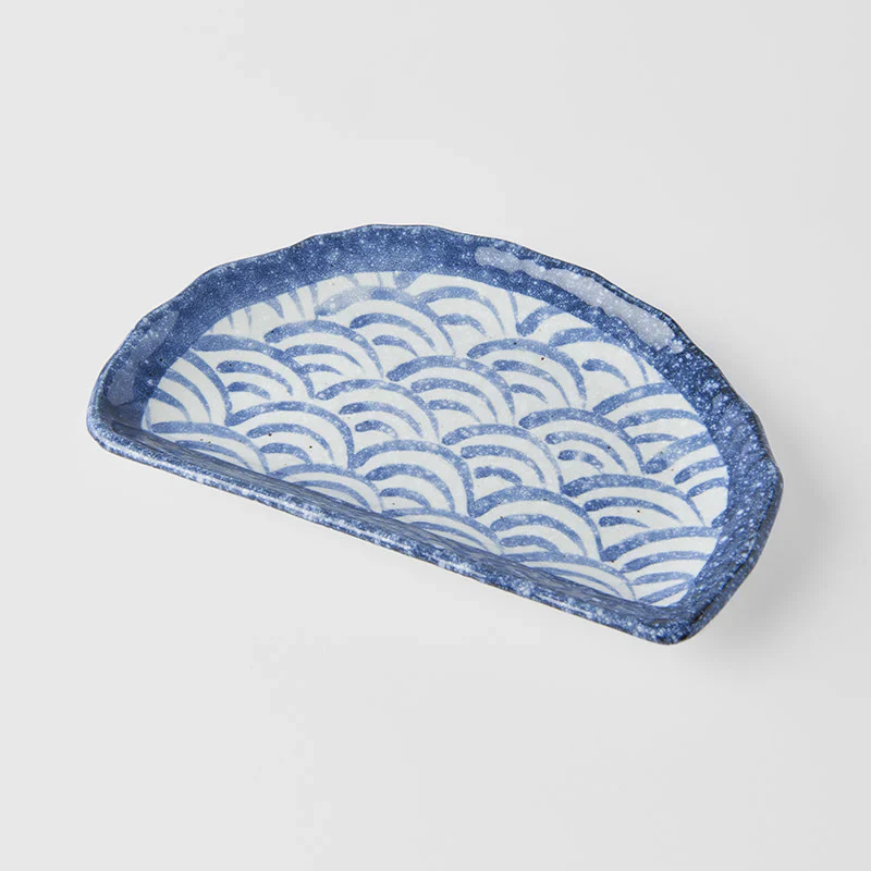 Indigo Wave Tempura Plate 21cm - Image 2