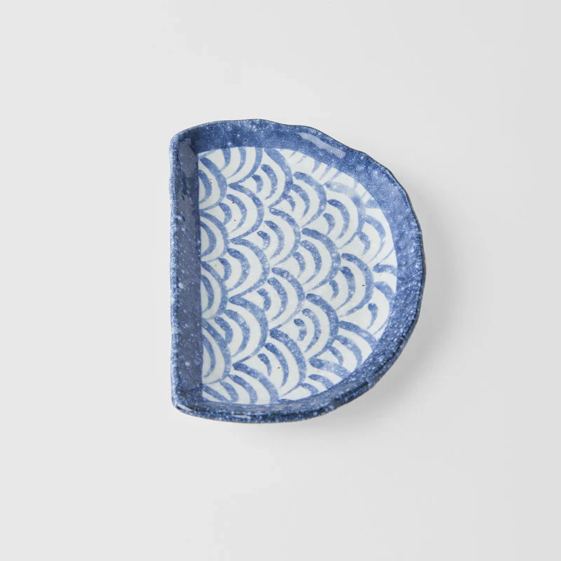 Indigo Wave Tempura Plate 21cm - Image 3