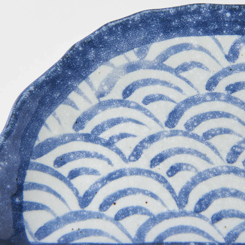 Indigo Wave Tempura Plate 21cm - Image 4