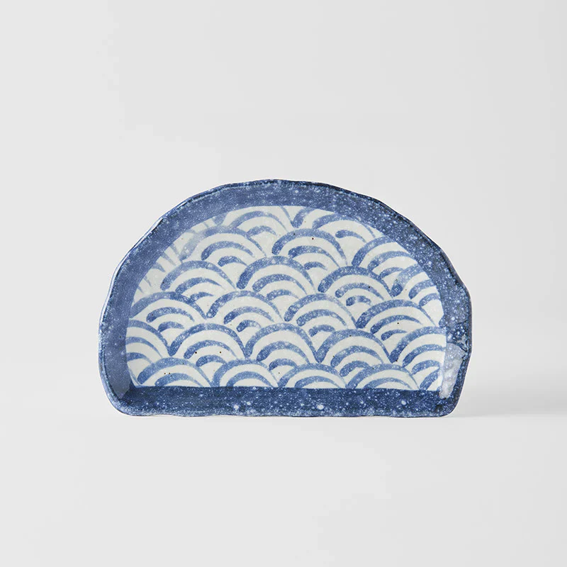 Indigo Wave Tempura Plate 21cm - Image 5