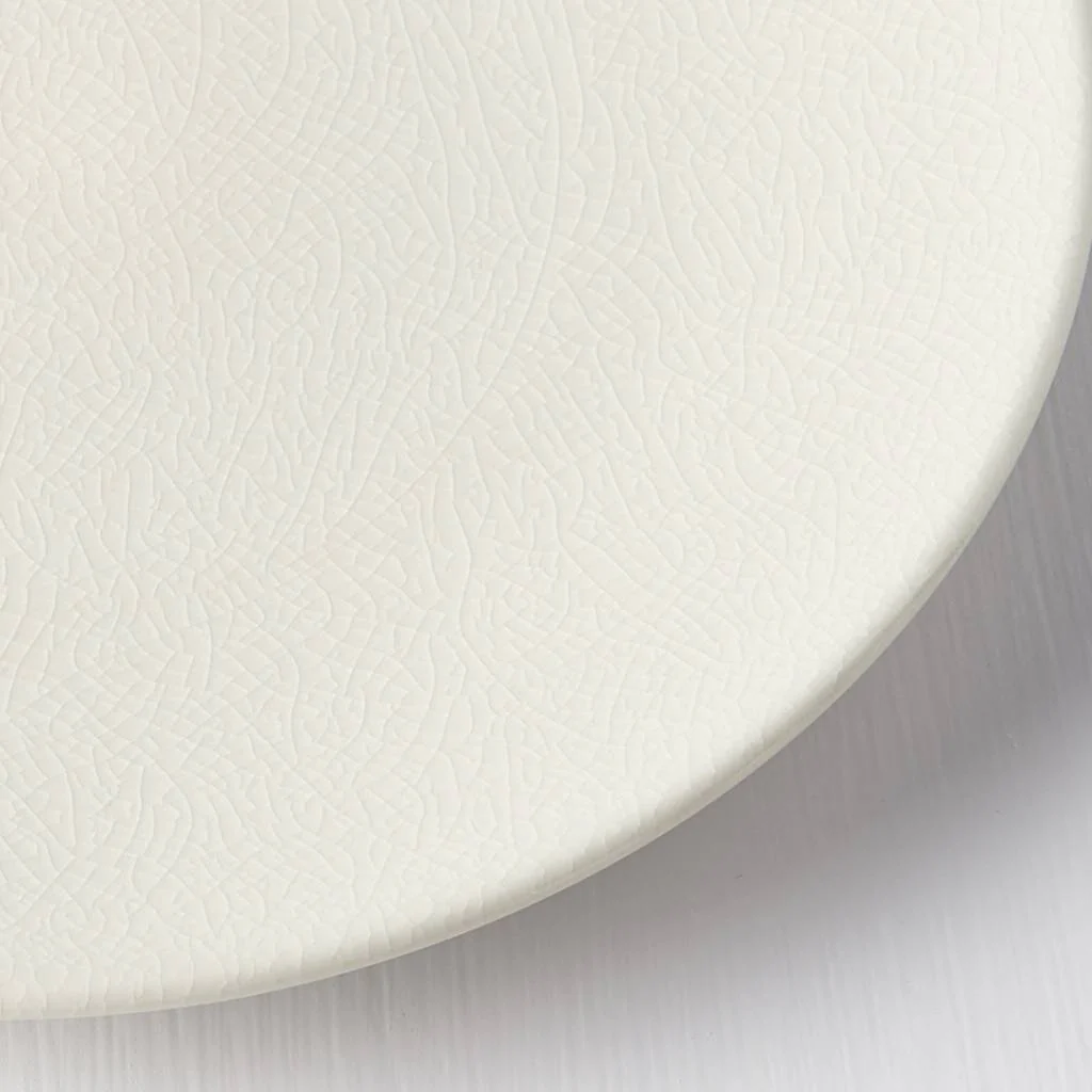 Ivory Crazed round plate 22cm - Image 2