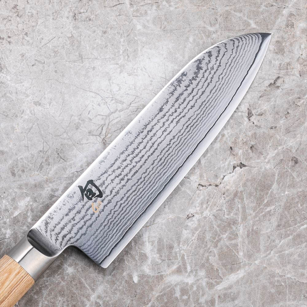 Kai Shun White Classic Santoku Knife 18cm - Image 3