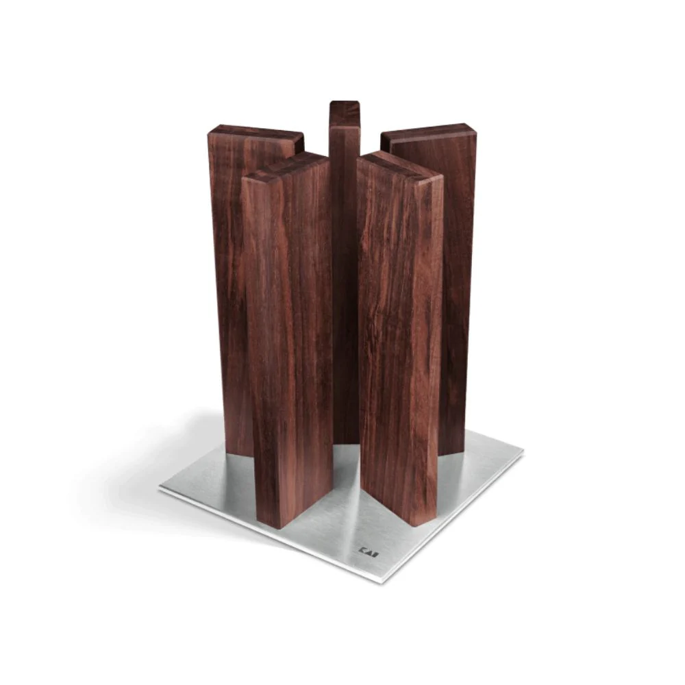 Kai Stonehenge Magnetic Knife Block Walnut/Stainless Steel