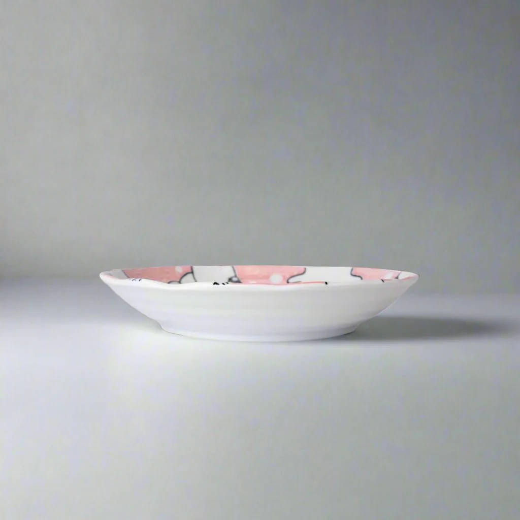Kawaii Pink Glaze Plate 22cm - Image 3