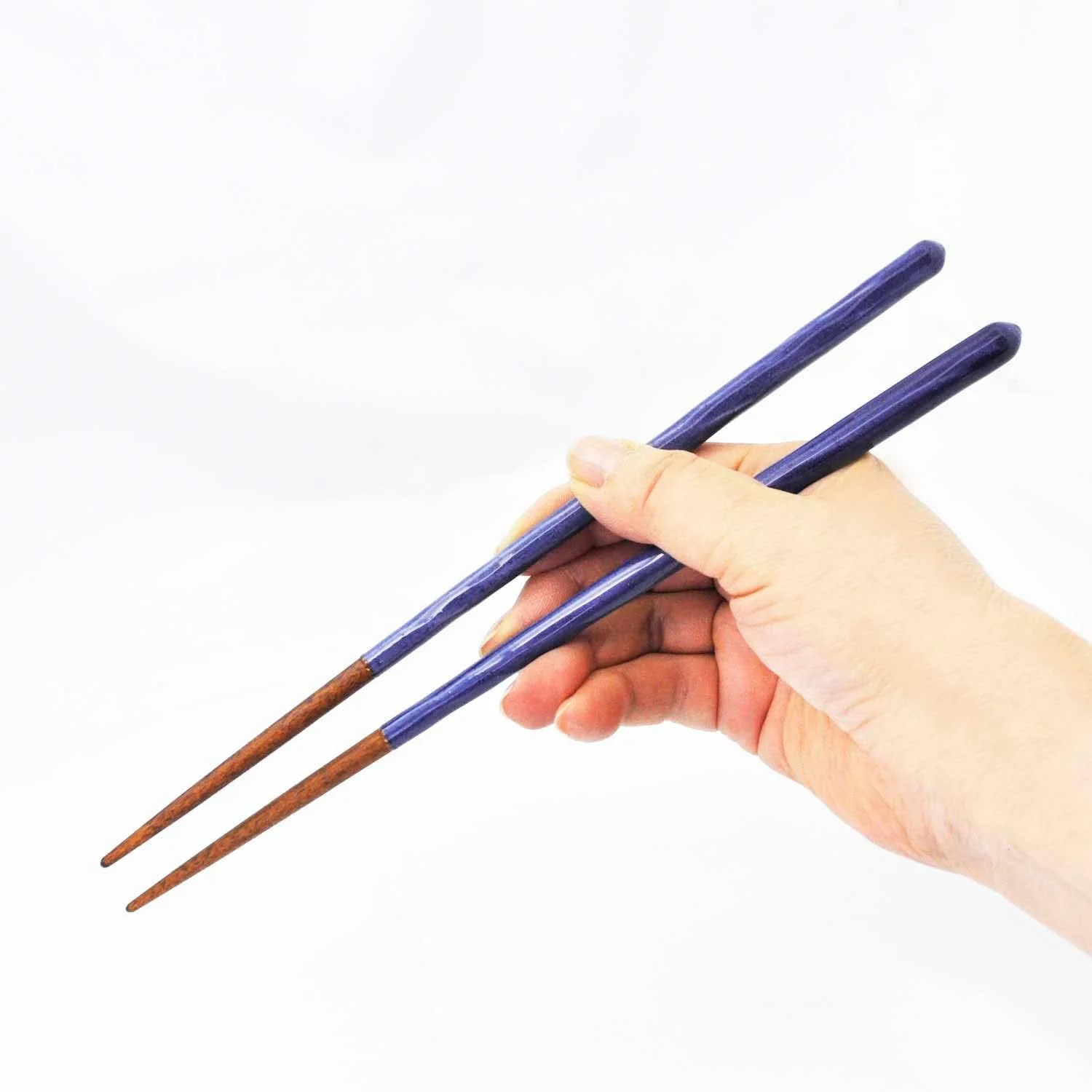 KURABI 2 Pairs Chopsticks Wooden Gift Box Navy & Pink  - Image 5