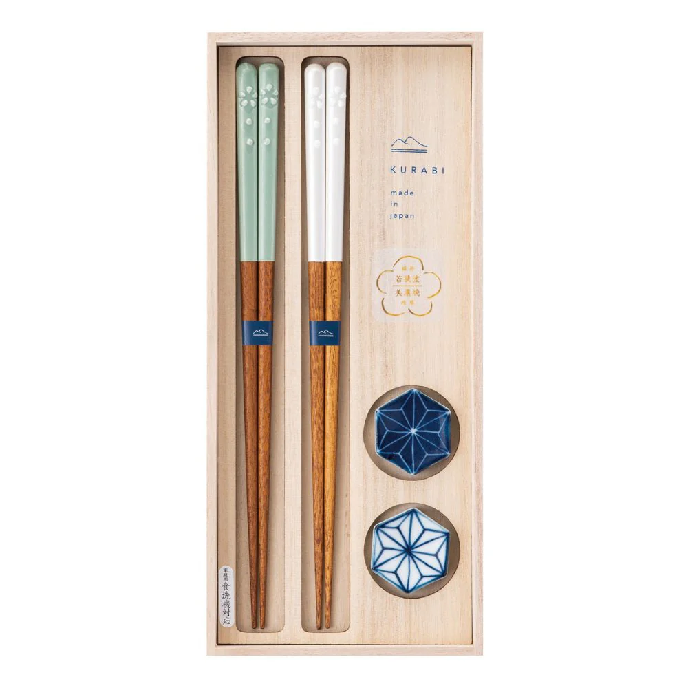 KURABI Toka Chopsticks Wooden Box Gift Set