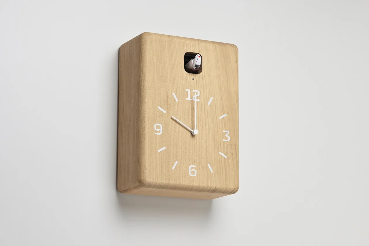 Lemnos CUCU Japanese Designer Cuckoo Clock - Natural - Image 3