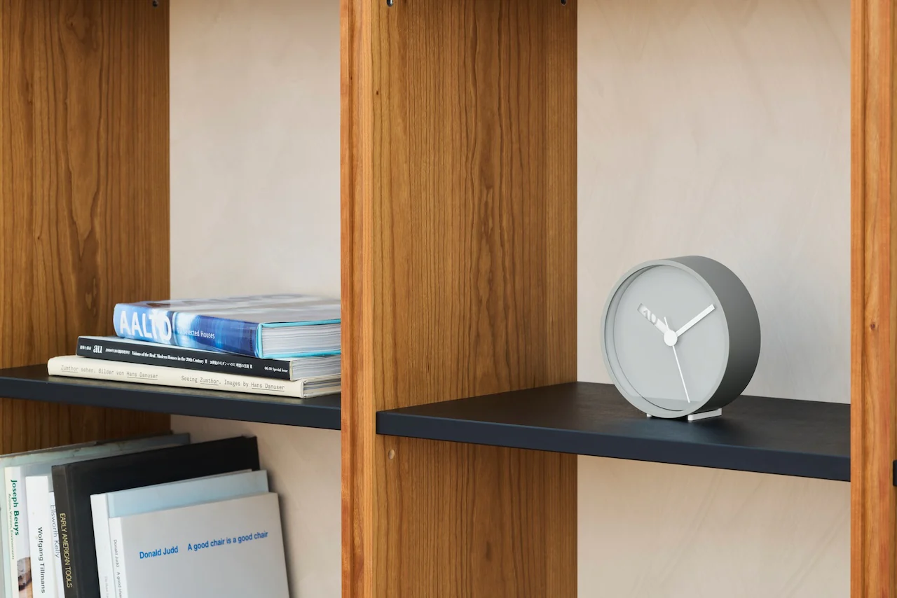 Lemnos Extra Normal Japanese Designer Clock - Grey - Image 6
