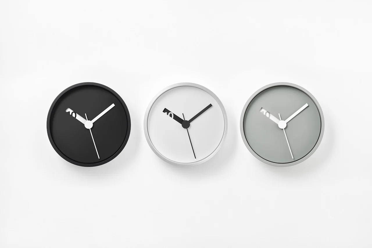 Lemnos Extra Normal Japanese Designer Clock - White - Image 8