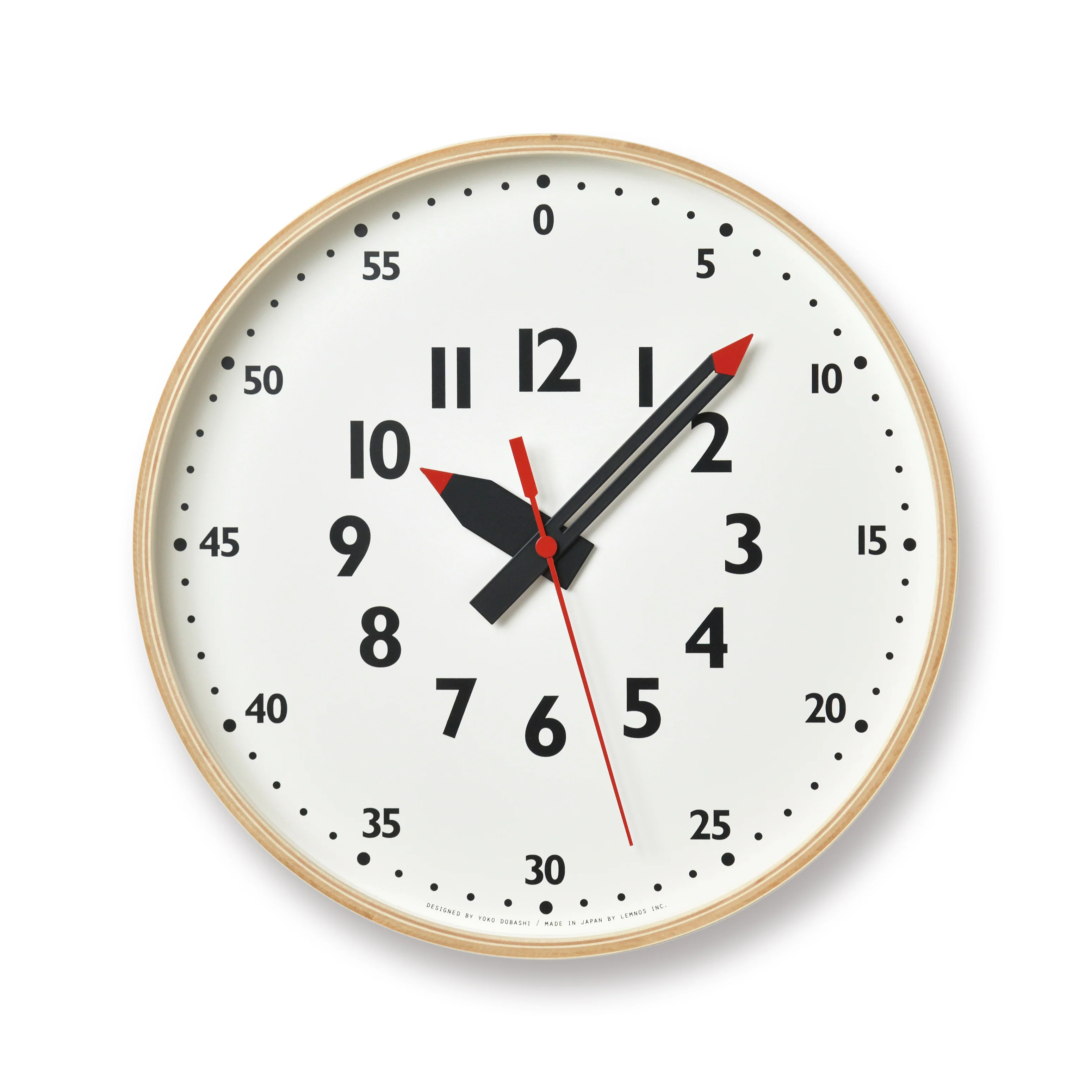 Lemnos fun pun Children's Learning Wall Clock - Natural