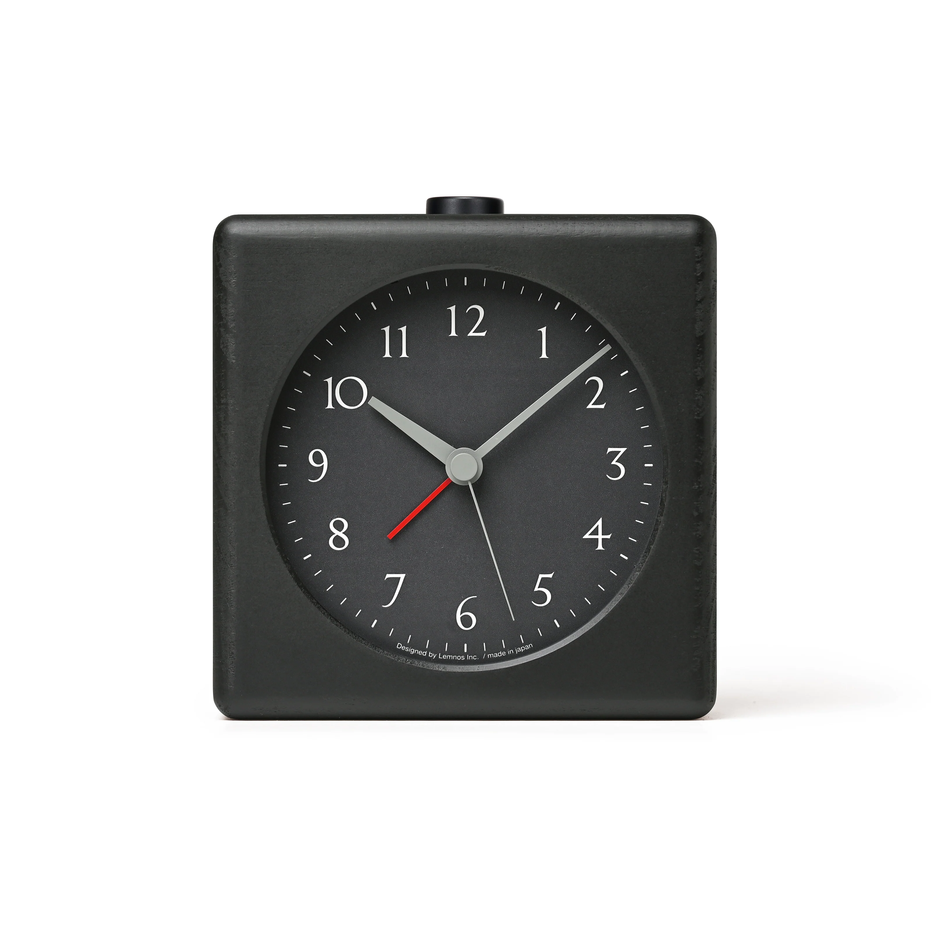 Lemnos kanon Japanese Designer Alarm Clock - Black