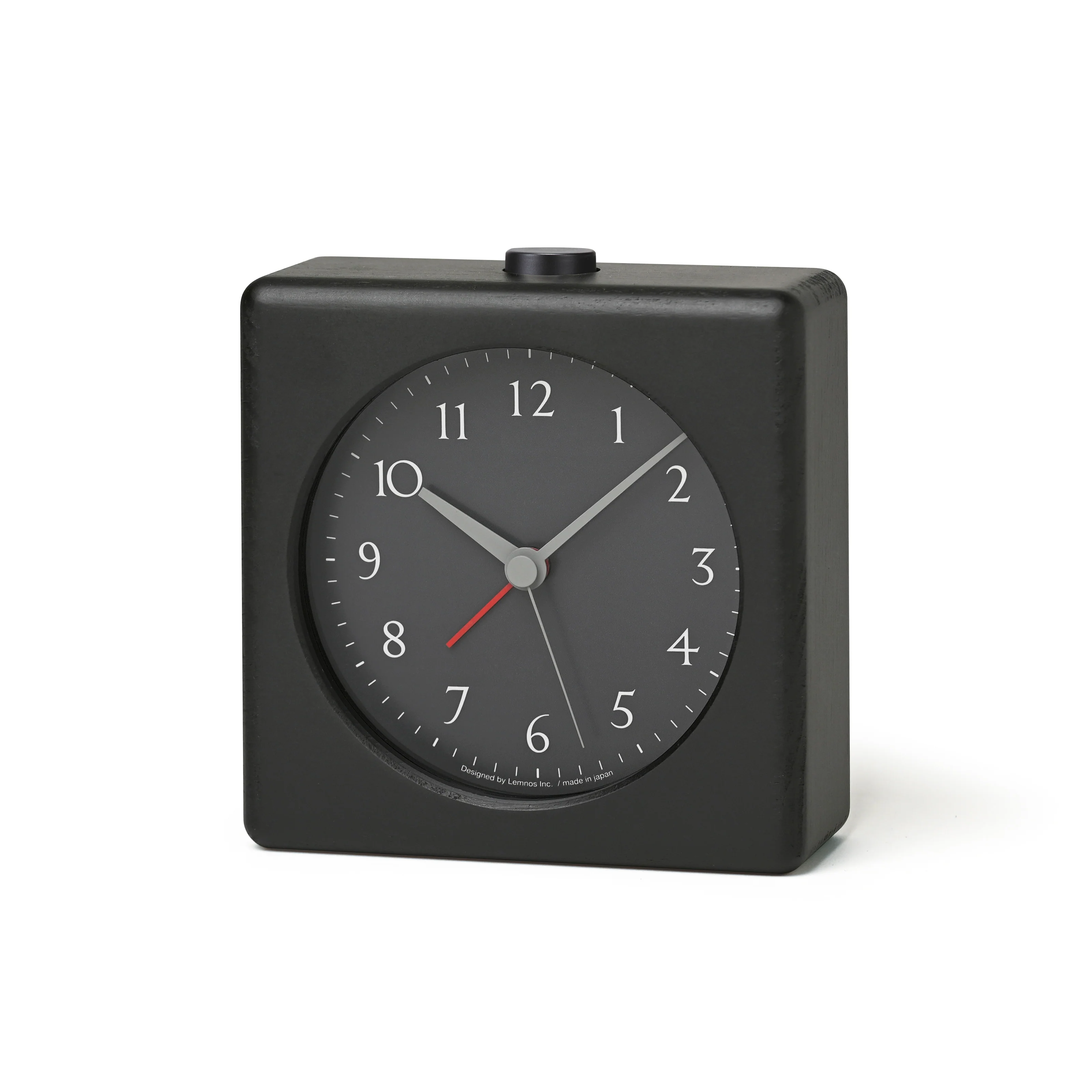 Lemnos kanon Japanese Designer Alarm Clock - Black - Image 2