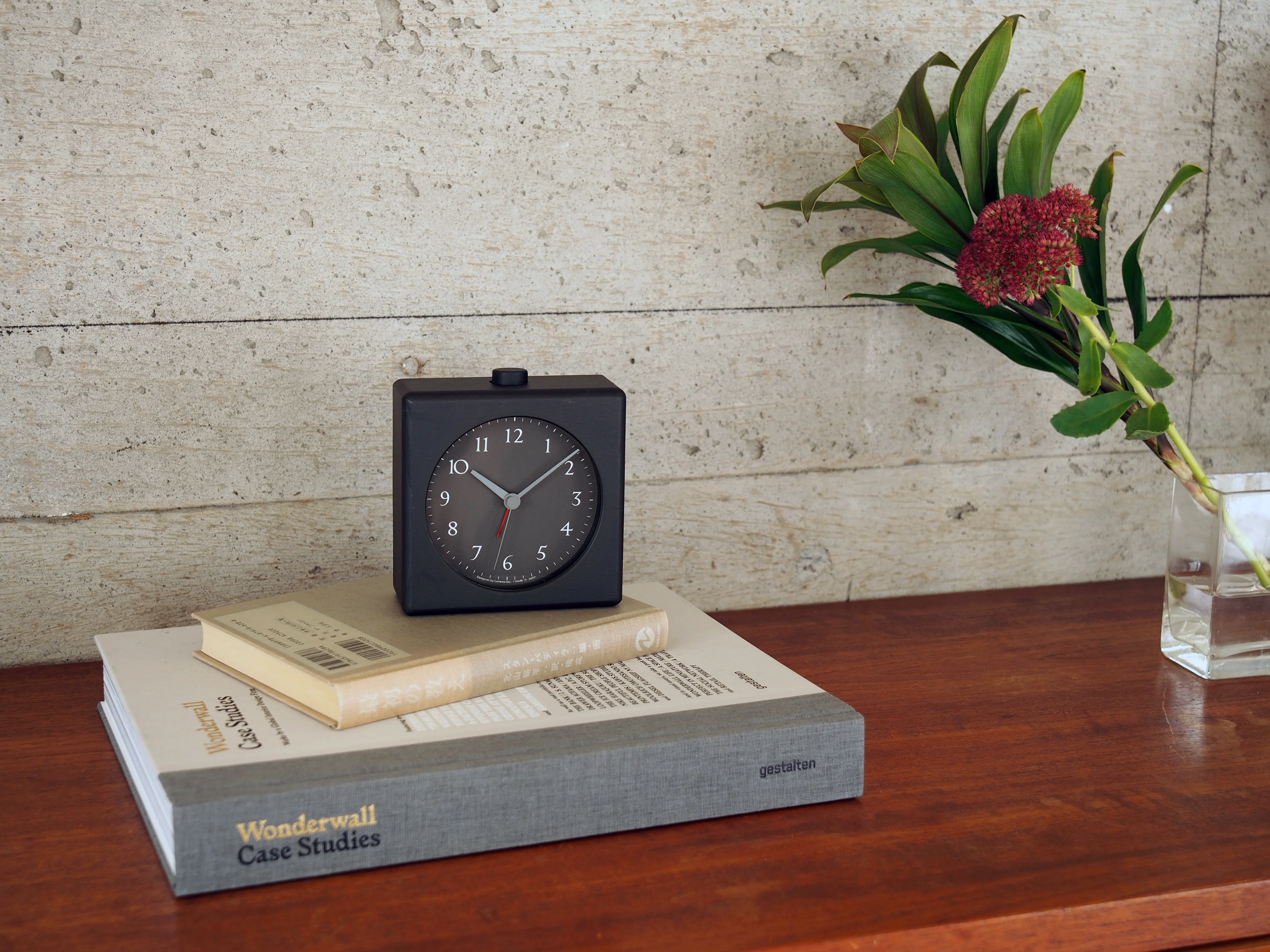 Lemnos kanon Japanese Designer Alarm Clock - Black - Image 3