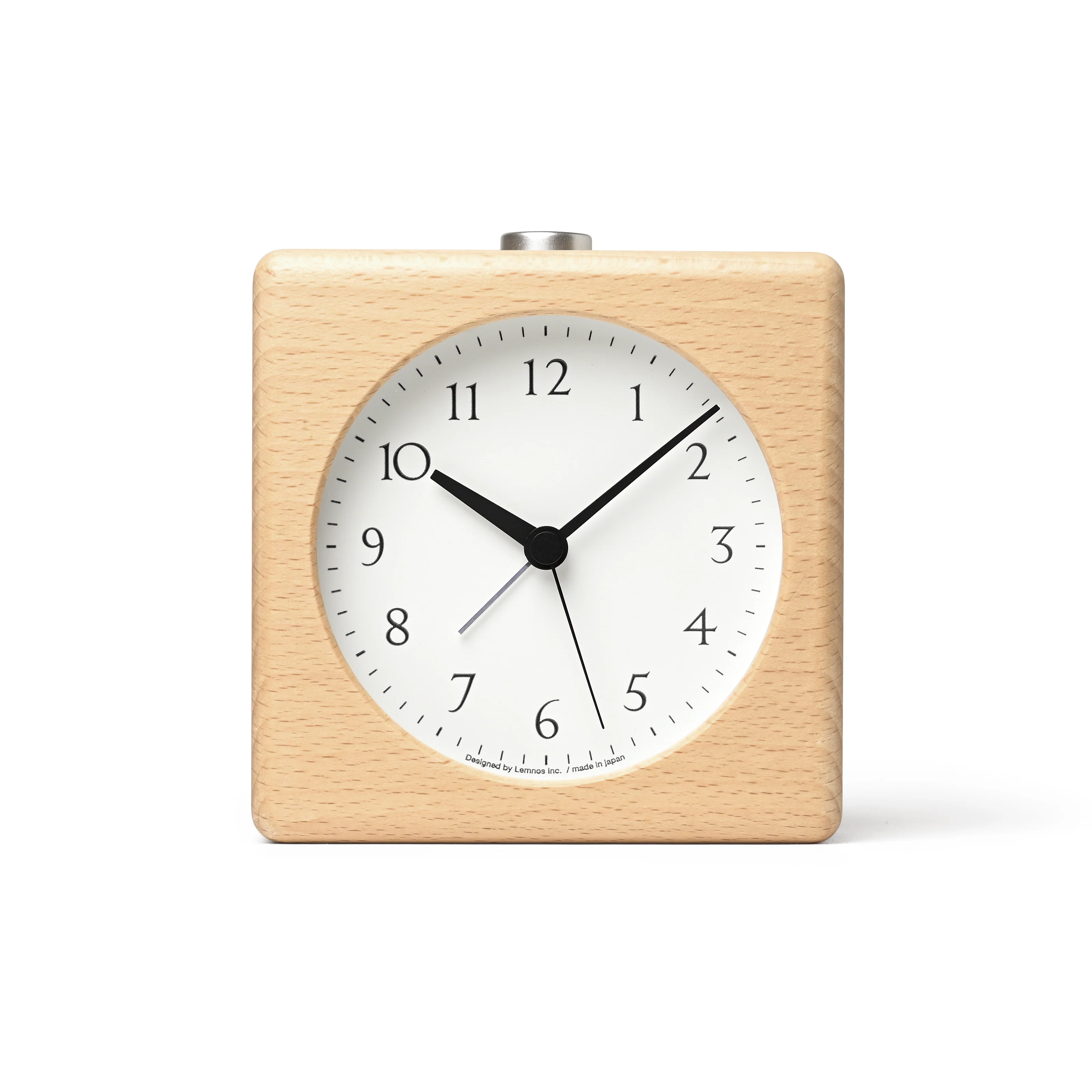 Lemnos kanon Japanese Designer Alarm Clock - Natural