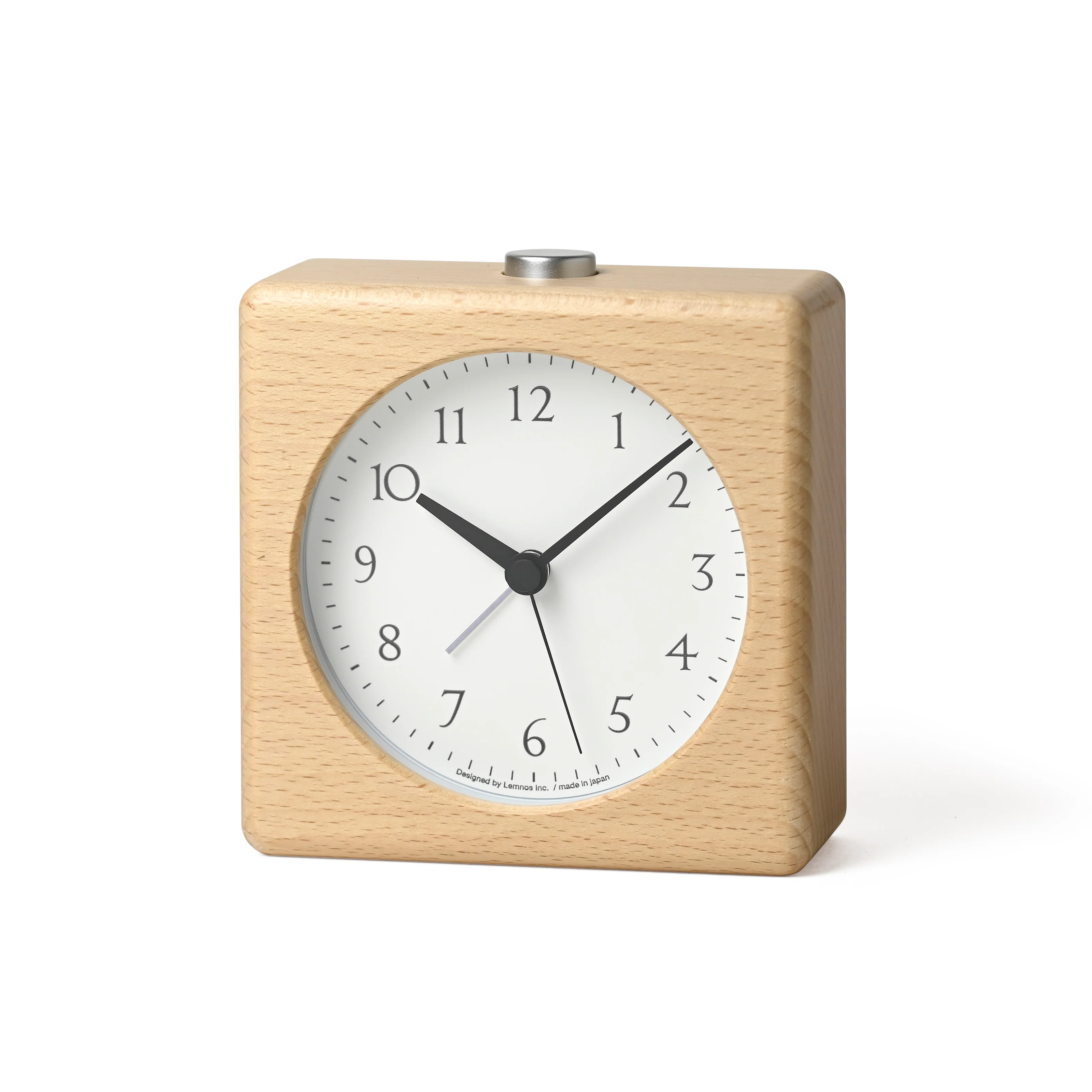 Lemnos kanon Japanese Designer Alarm Clock - Natural - Image 2