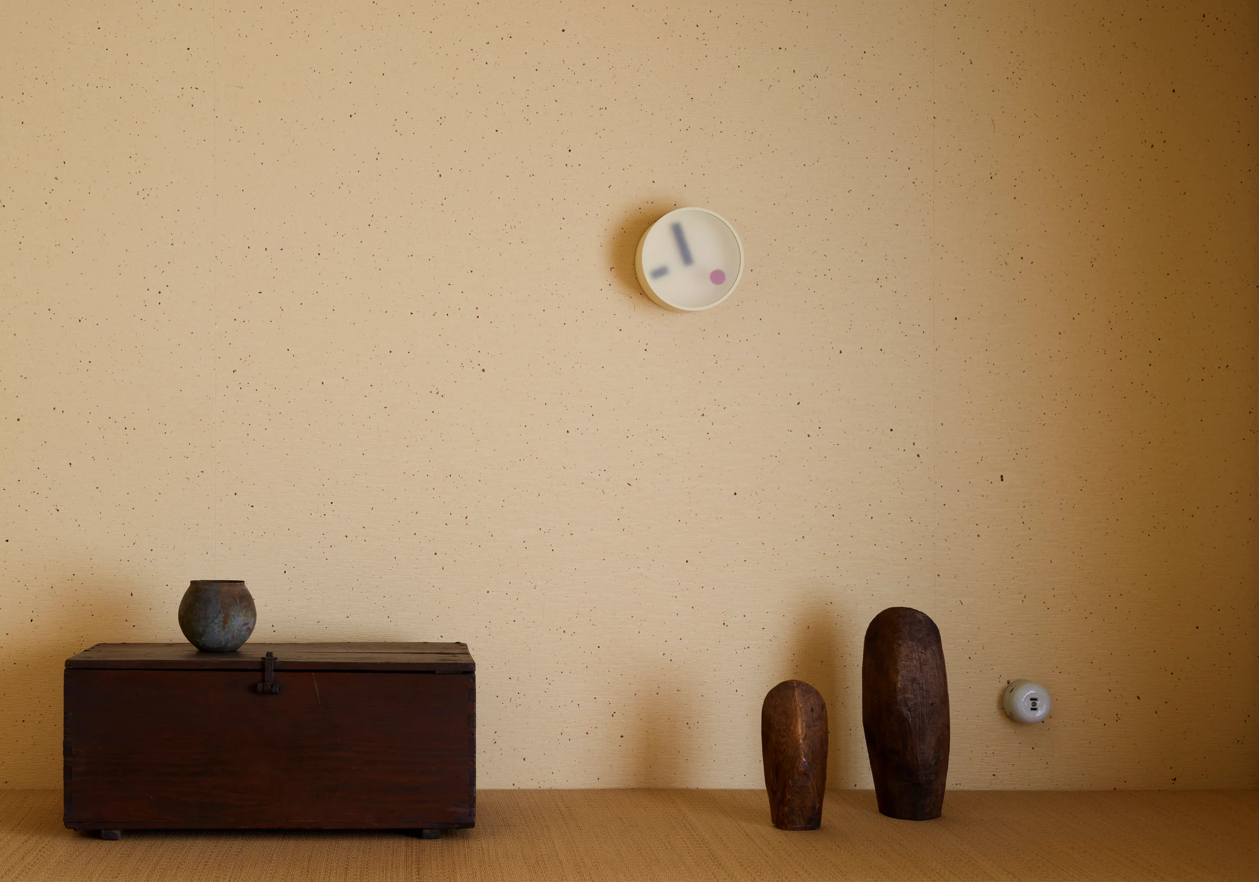 Lemnos Kehai Japanese Designer Wall Clock - Clay Yellow - Image 2