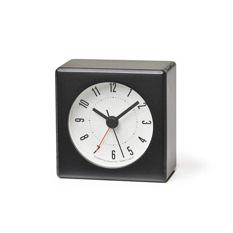 Lemnos Meteor Japanese Designer Alarm Clock - Black