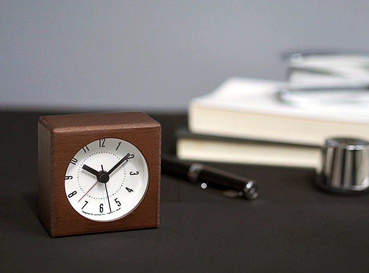 Lemnos Meteor Japanese Designer Alarm Clock - Natural - Image 6