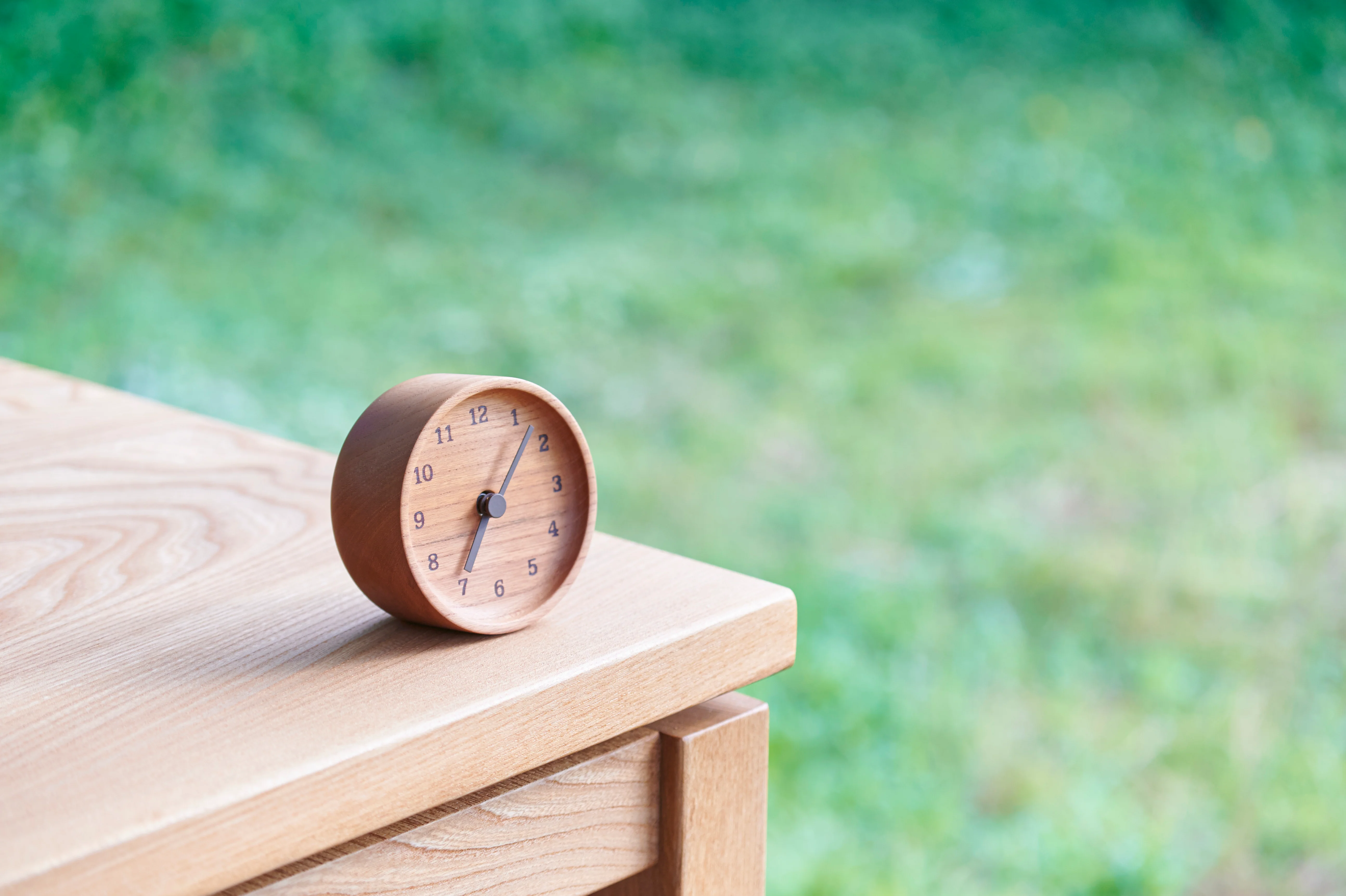 Lemnos MUKU Japanese Solid Beech Wood Desk Clock - Image 3