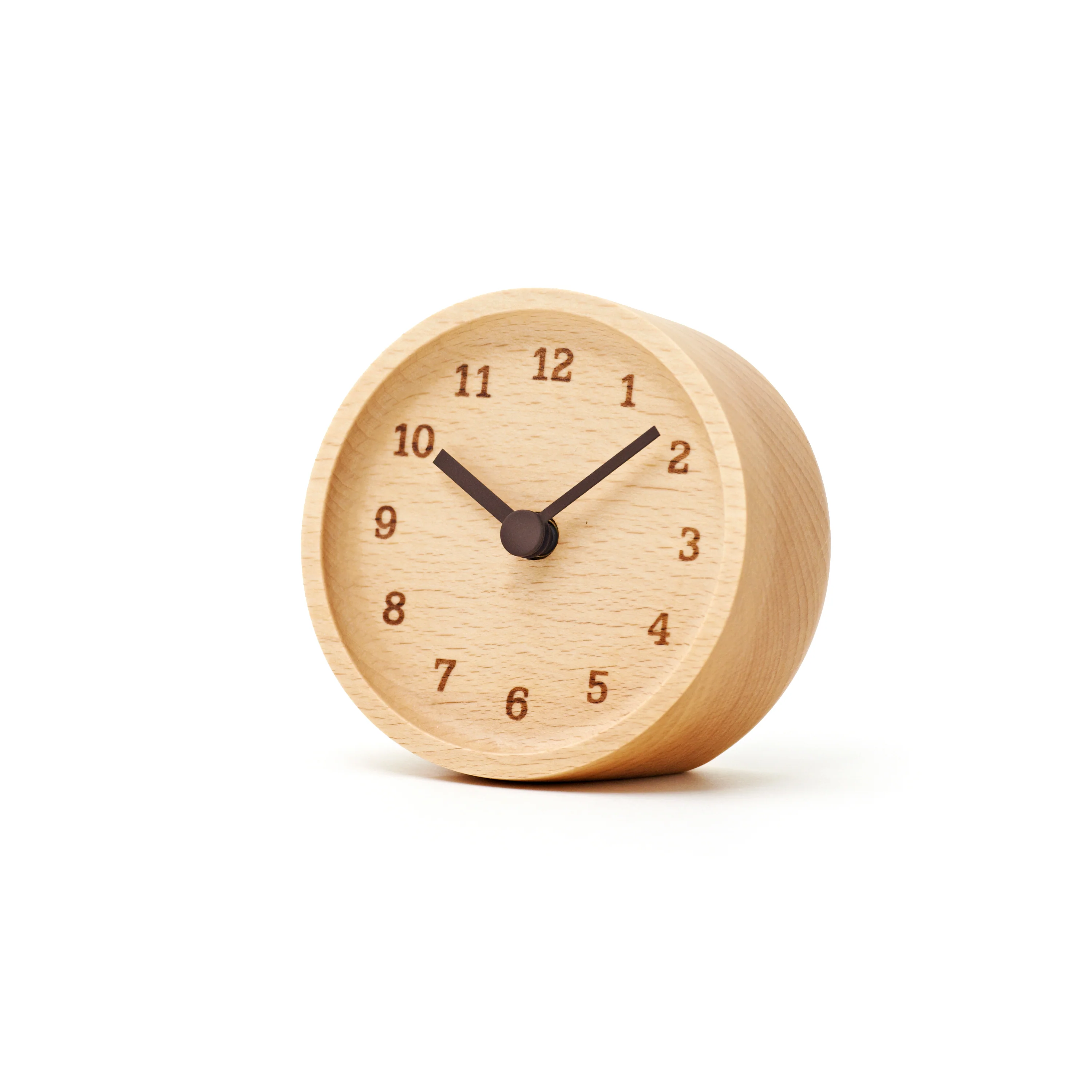Lemnos MUKU Japanese Solid Beech Wood Desk Clock