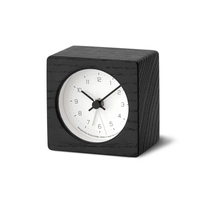 Lemnos NEUT Japanese Designer Alarm Clock - Black