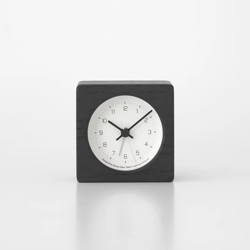 Lemnos NEUT Japanese Designer Alarm Clock - Black - Image 2