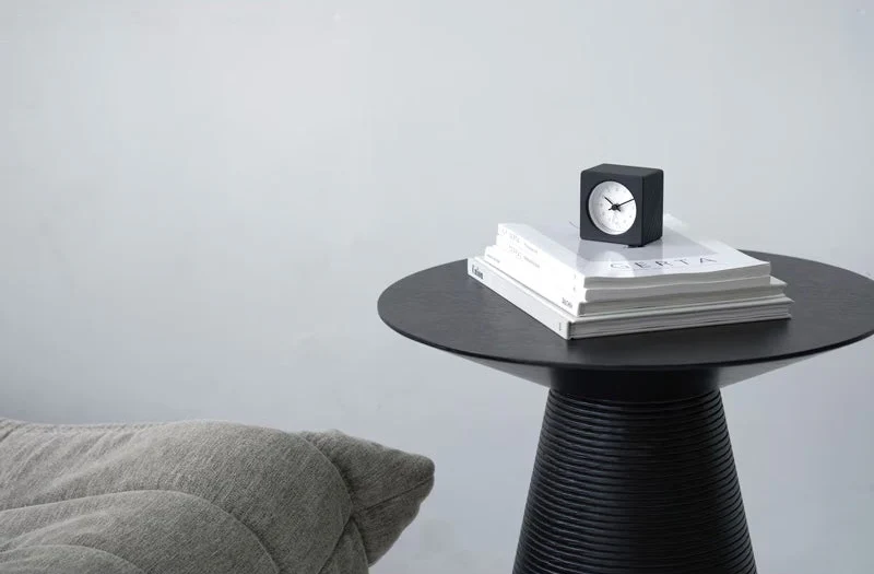 Lemnos NEUT Japanese Designer Alarm Clock - Black - Image 3