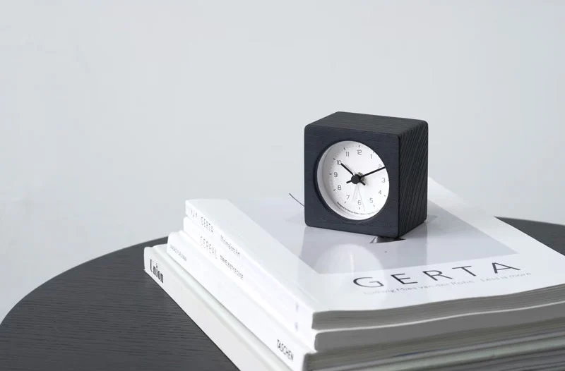 Lemnos NEUT Japanese Designer Alarm Clock - Black - Image 4