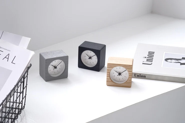 Lemnos NEUT Japanese Designer Alarm Clock - Black - Image 5