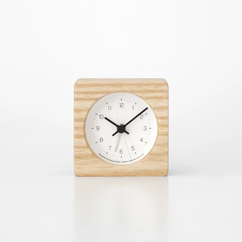 Lemnos NEUT Japanese Designer Alarm Clock - Natural - Image 2