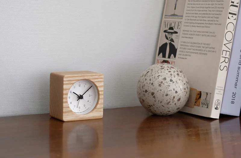 Lemnos NEUT Japanese Designer Alarm Clock - Natural - Image 3
