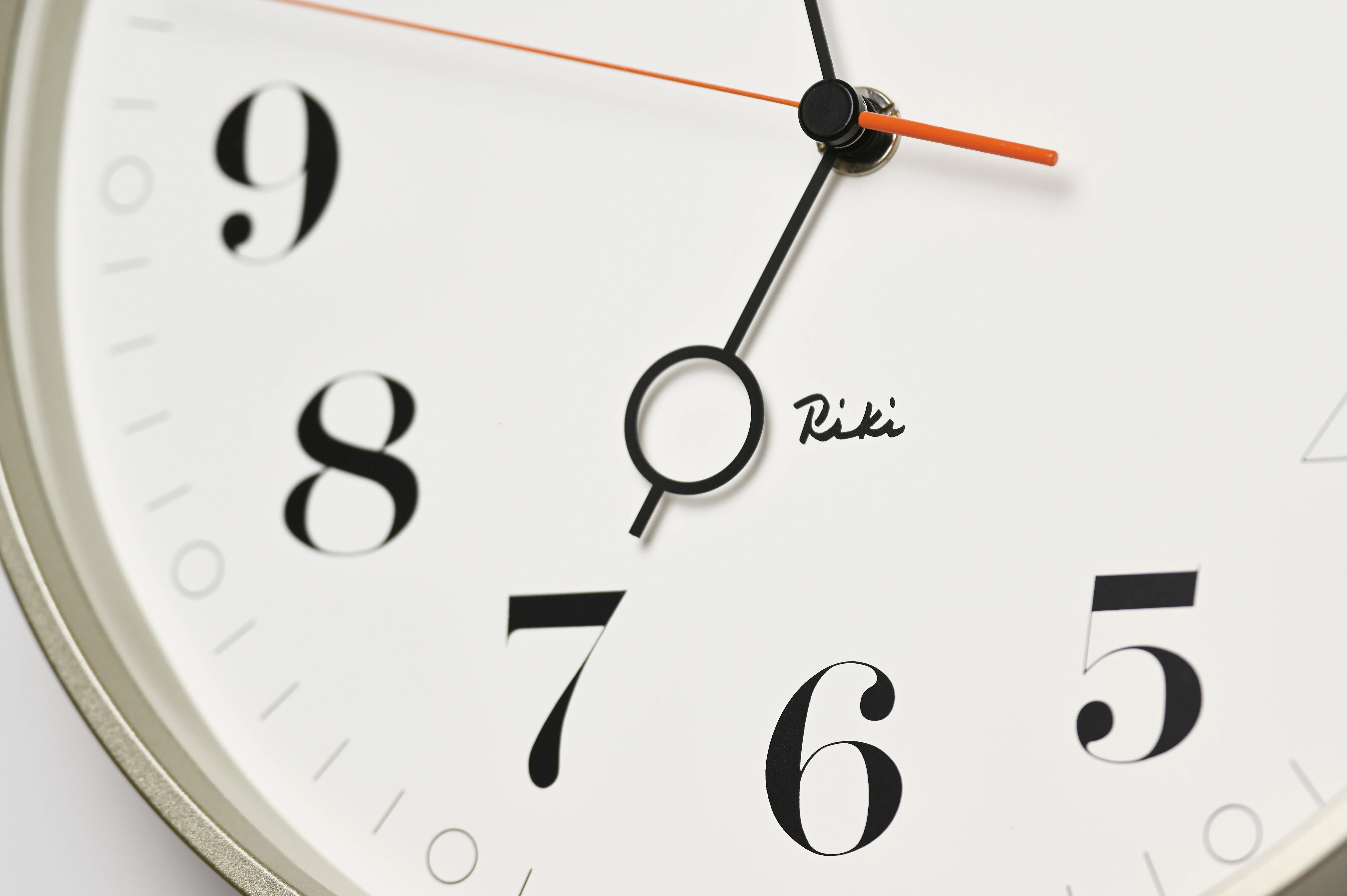 Lemnos RIKI Ring Japanese Designer Wall Clock - White - Image 3