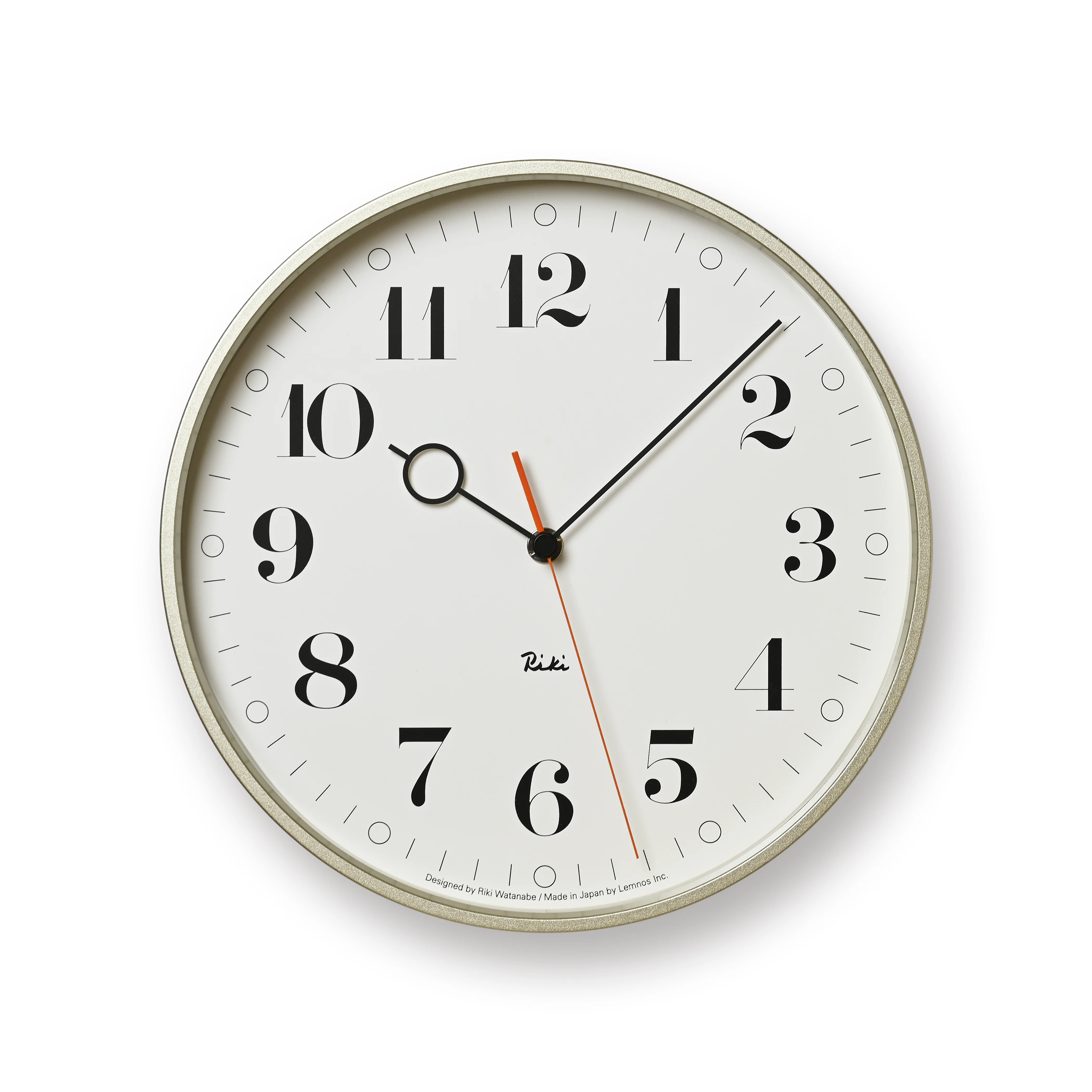 Lemnos RIKI Ring Japanese Designer Wall Clock - White