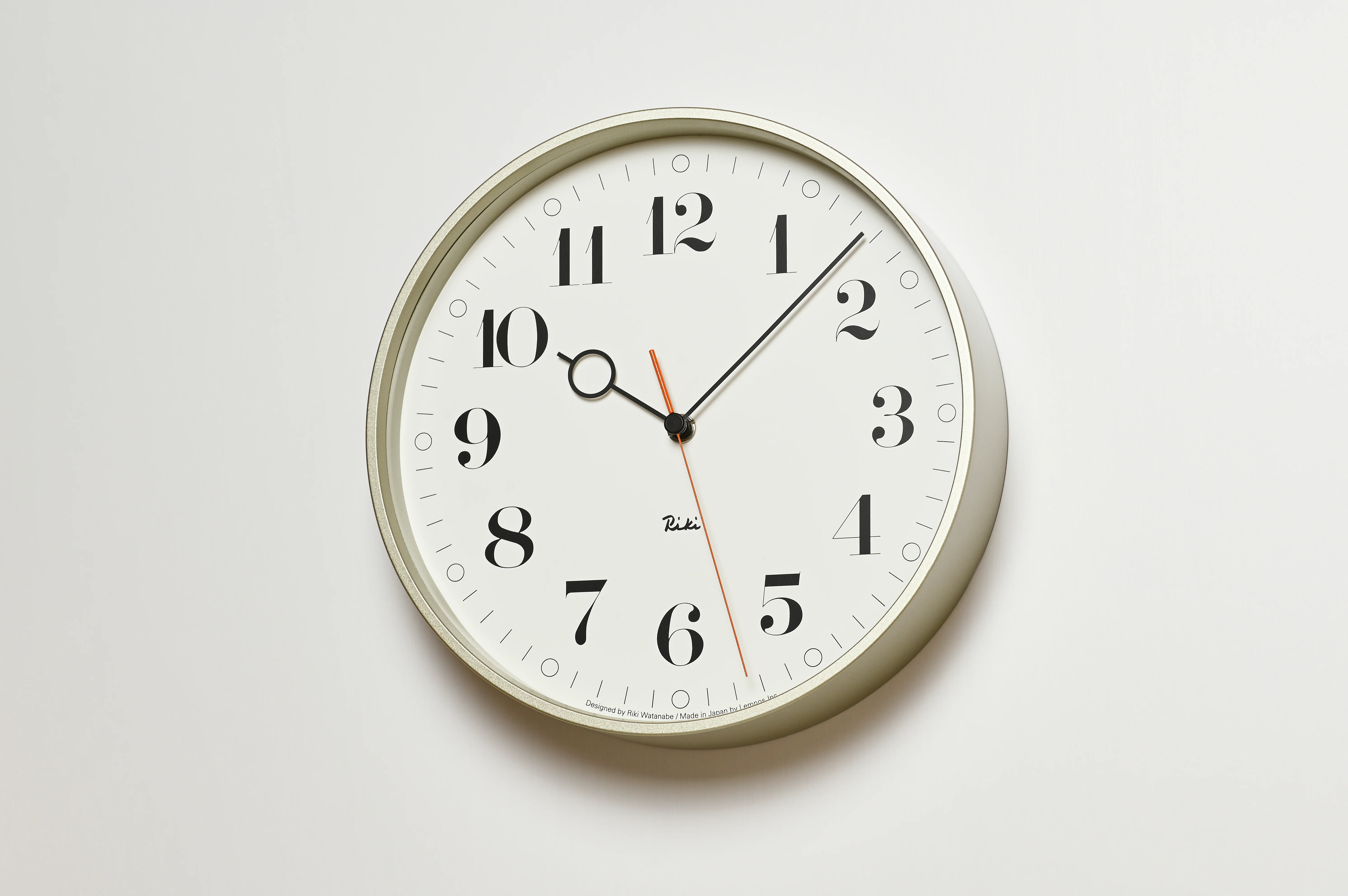 Lemnos RIKI Ring Japanese Designer Wall Clock - White - Image 2