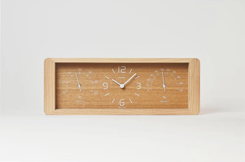 Lemnos Yokan Japanese Designer Desk Clock - Natural - Image 2