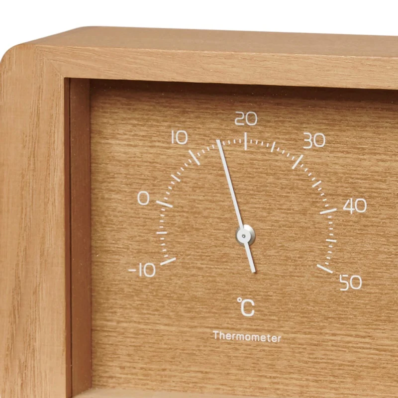 Lemnos Yokan Japanese Designer Desk Clock - Natural - Image 3