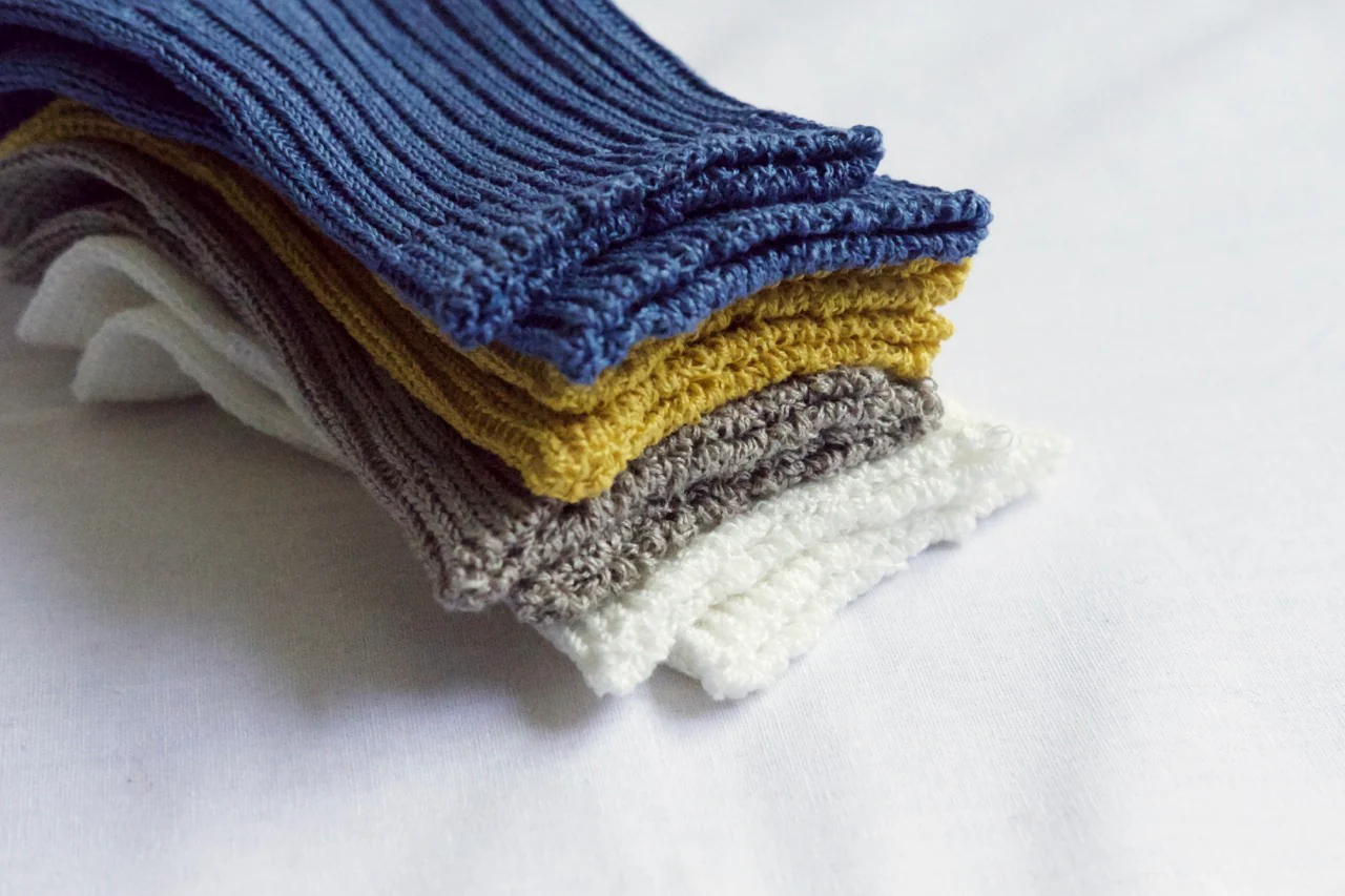 Linen Ribbed Socks - Off White - Image 5