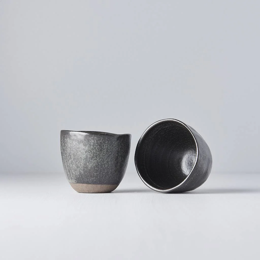 Lopsided mug black & bisque 200ml - Image 4