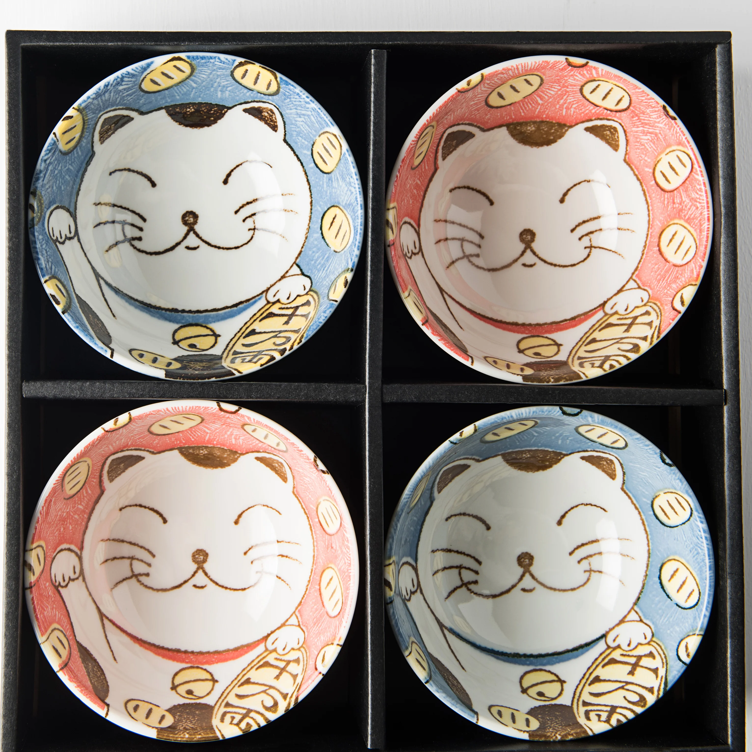 Manga Maneki 4 piece boxed bowl set 11cm - Image 2