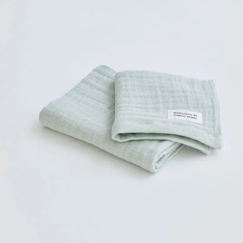 Marushin Quadruple Gauze Towel - Sage