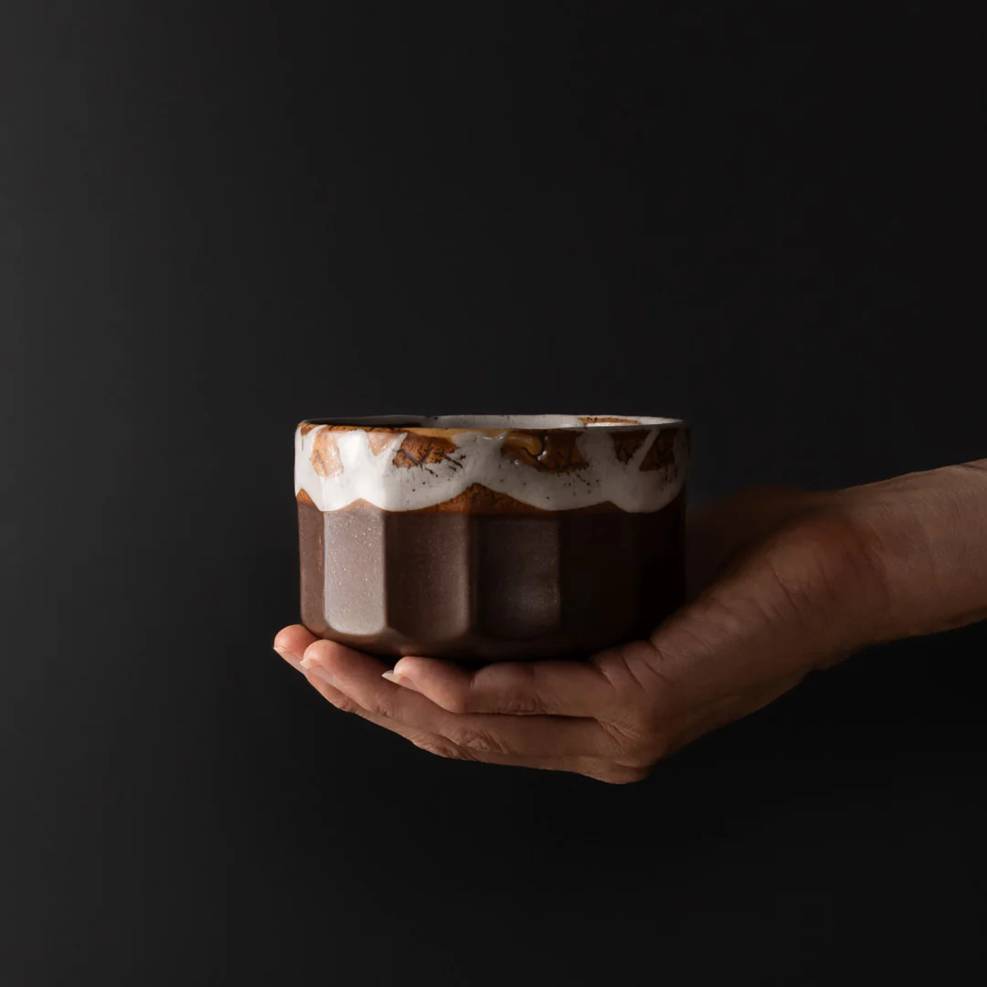 Matcha Tea Bowl Metallic Rust 400ml - Image 2