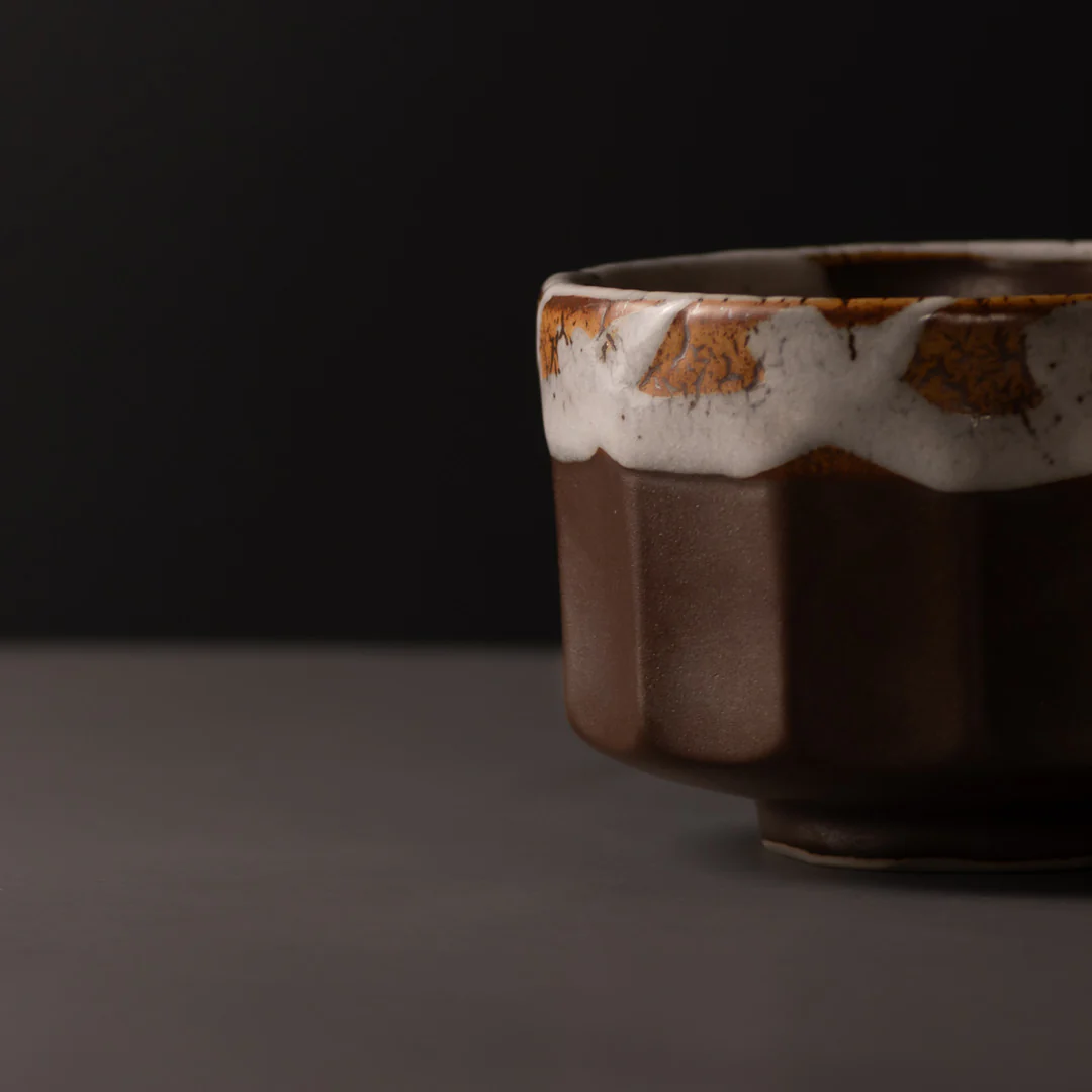 Matcha Tea Bowl Metallic Rust 400ml - Image 3