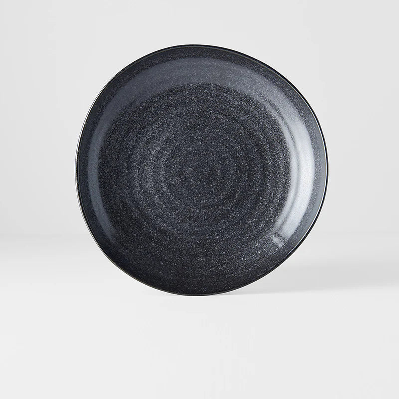 Matt Black Uneven Dinner Plate 23cm - Image 3