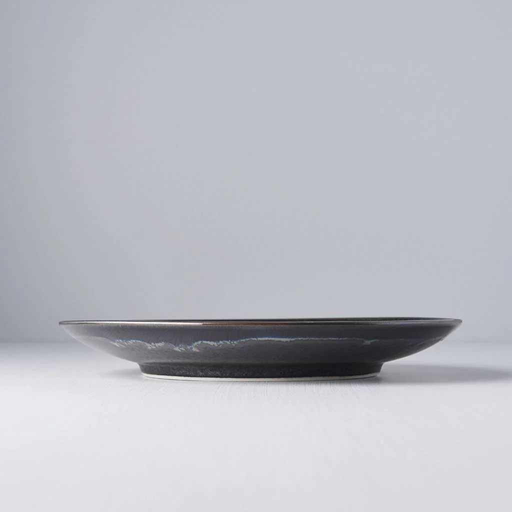 Matt W' Shiny Black Edge dinner plate 25cm - Image 3