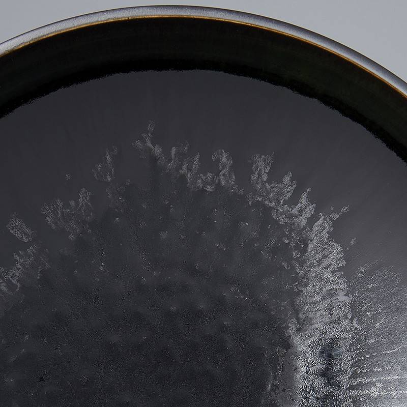 Matt W' Shiny Black Edge open serving bowl 28cm - Image 3